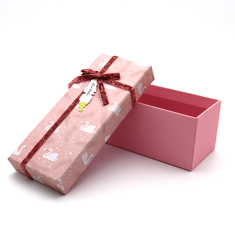 Caixa de ombro de embalagem de papel rígido preto rosa personalizado com caixa de presente da dama de honra da fita do bowknot e sacos