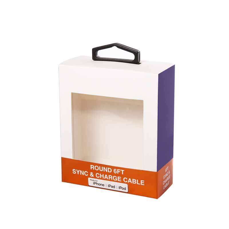 Caixas de embalagem de papel de caixa de janela de pacote de presente de laminação brilhante com janela clara