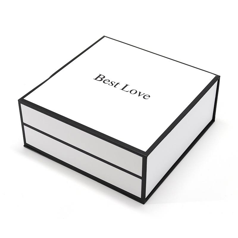 Luxo branco ímã flap flap caixa de papel flip top caixas de presente roupas vestido mão sacos branco caixa de transmissão