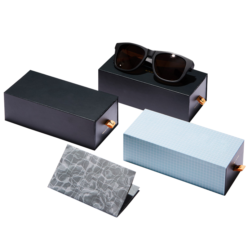 Retângulo de alta qualidade Personalizar impressão logotipo Sunglasses Embalagem de papelão caixa de presente atacado óculos de sol caixa estilo de gaveta